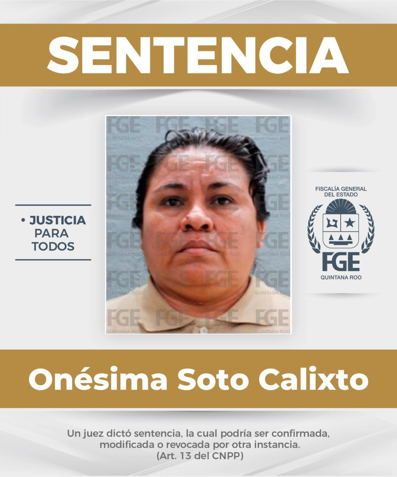 Dan 16 años y ocho meses de prisión a una mujer por homicidio en grado de tentativa en Playa del Carmen